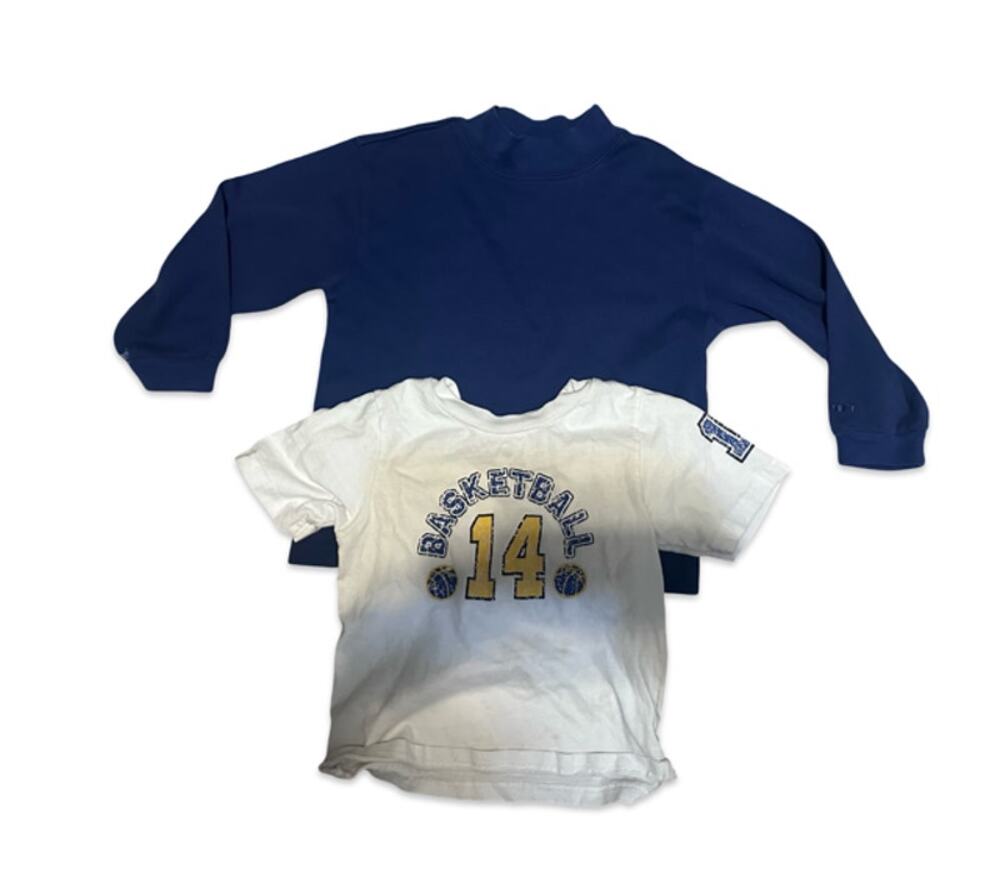 GymSport Gymboree & Athletic Works Boys Outfit Size 4 Blue Sweatshirt Shirt Set